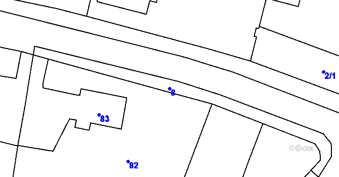 Parcela st. 8 v KÚ Kratonohy, Katastrální mapa