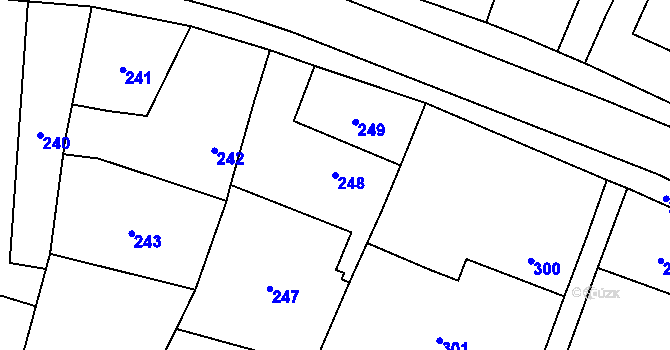 Parcela st. 248 v KÚ Kratonohy, Katastrální mapa