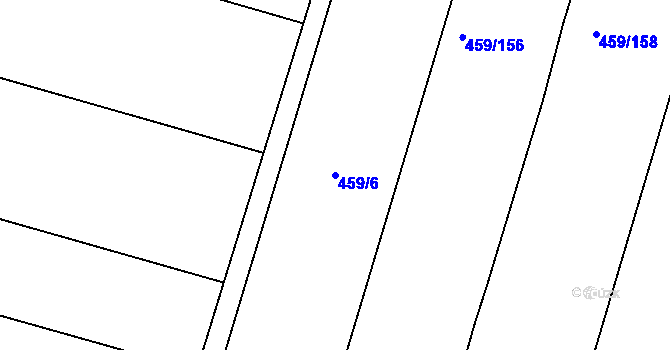 Parcela st. 459/6 v KÚ Kratonohy, Katastrální mapa