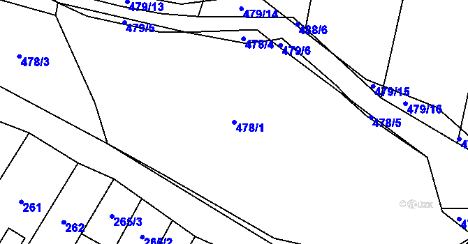 Parcela st. 478/1 v KÚ Kratonohy, Katastrální mapa