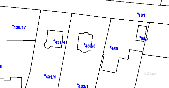 Parcela st. 432/5 v KÚ Kratonohy, Katastrální mapa