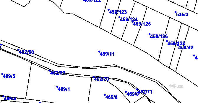 Parcela st. 459/11 v KÚ Kratonohy, Katastrální mapa