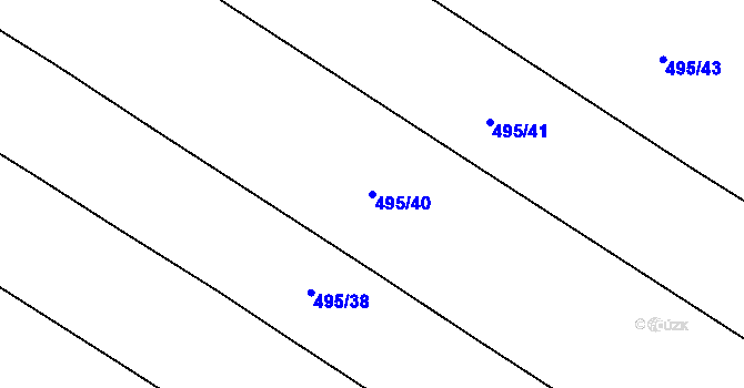 Parcela st. 495/40 v KÚ Kratonohy, Katastrální mapa