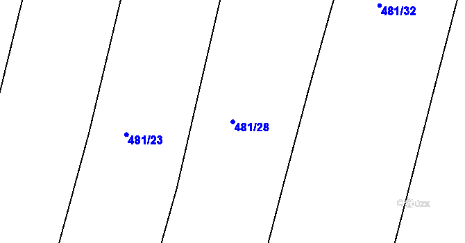 Parcela st. 481/28 v KÚ Kratonohy, Katastrální mapa