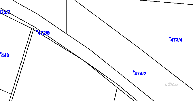 Parcela st. 474/2 v KÚ Kratonohy, Katastrální mapa