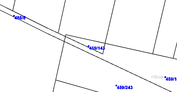 Parcela st. 459/143 v KÚ Kratonohy, Katastrální mapa