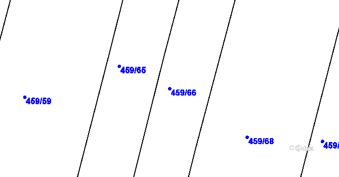 Parcela st. 459/66 v KÚ Kratonohy, Katastrální mapa