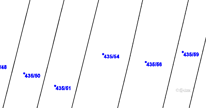 Parcela st. 435/54 v KÚ Kratonohy, Katastrální mapa