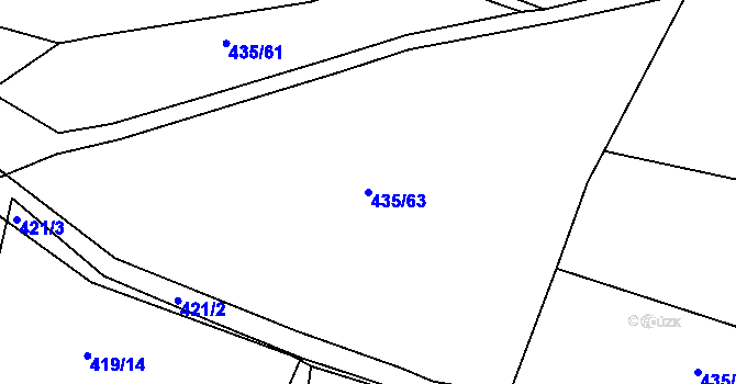 Parcela st. 435/63 v KÚ Kratonohy, Katastrální mapa