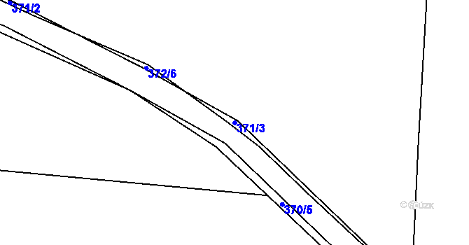 Parcela st. 371/3 v KÚ Kratonohy, Katastrální mapa