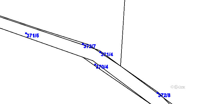 Parcela st. 371/4 v KÚ Kratonohy, Katastrální mapa