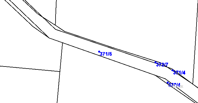 Parcela st. 371/5 v KÚ Kratonohy, Katastrální mapa