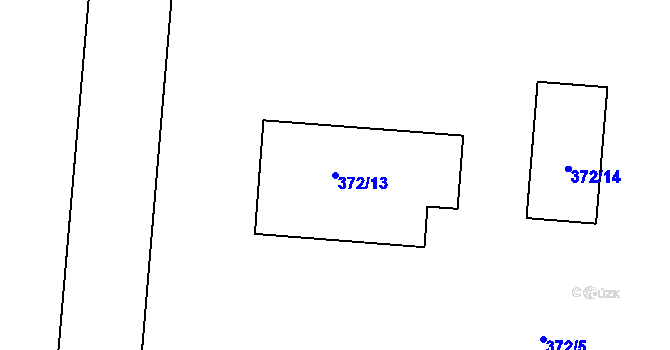 Parcela st. 372/13 v KÚ Kratonohy, Katastrální mapa