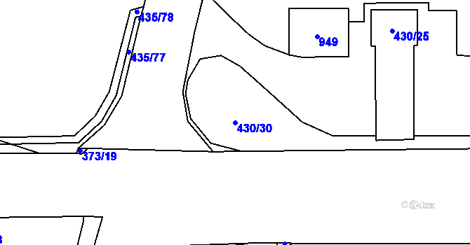 Parcela st. 430/30 v KÚ Kratonohy, Katastrální mapa