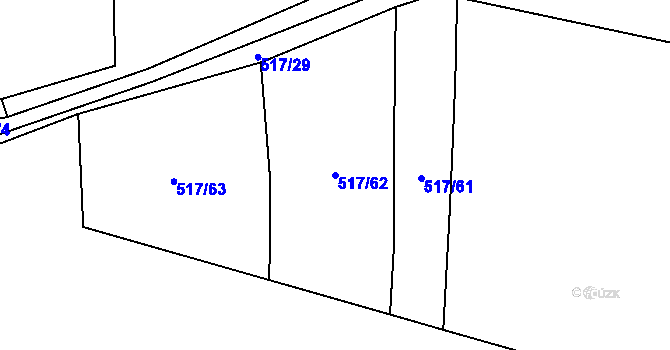 Parcela st. 517/62 v KÚ Kratonohy, Katastrální mapa