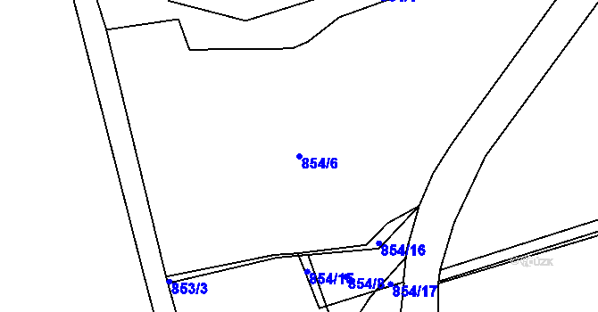 Parcela st. 854/6 v KÚ Michnovka, Katastrální mapa