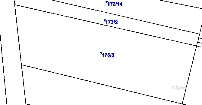 Parcela st. 173/3 v KÚ Krátošice, Katastrální mapa