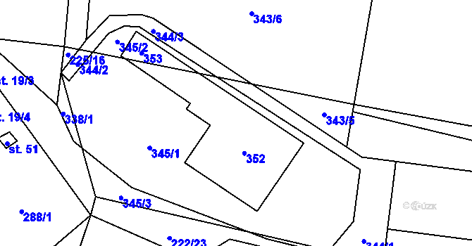 Parcela st. 48/3 v KÚ Krátošice, Katastrální mapa