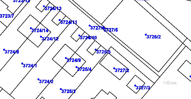 Parcela st. 3725/5 v KÚ Kravaře ve Slezsku, Katastrální mapa