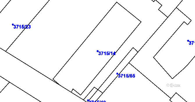 Parcela st. 3715/14 v KÚ Kravaře ve Slezsku, Katastrální mapa