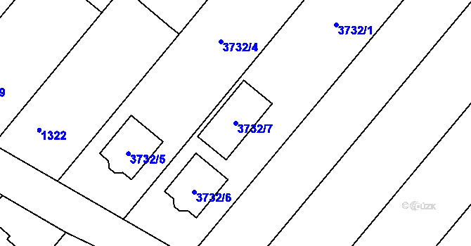 Parcela st. 3732/7 v KÚ Kravaře ve Slezsku, Katastrální mapa