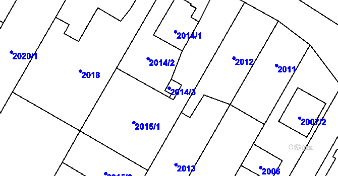 Parcela st. 2014/3 v KÚ Kravaře ve Slezsku, Katastrální mapa
