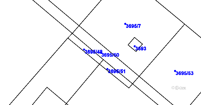 Parcela st. 3695/50 v KÚ Kravaře ve Slezsku, Katastrální mapa