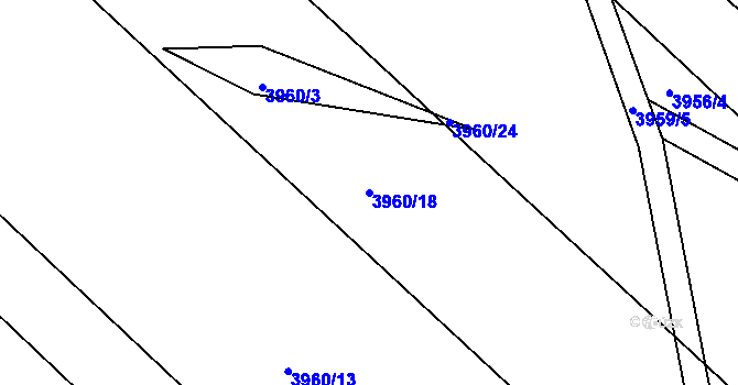 Parcela st. 3960/18 v KÚ Kravaře ve Slezsku, Katastrální mapa