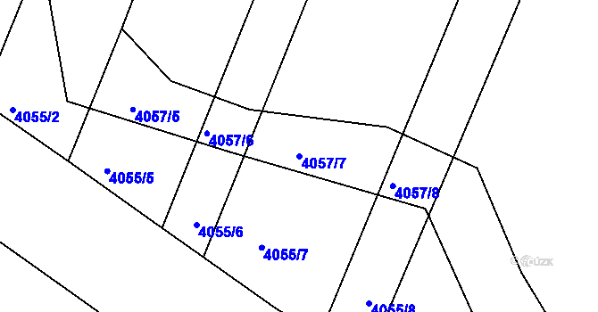 Parcela st. 4057/7 v KÚ Kravaře ve Slezsku, Katastrální mapa