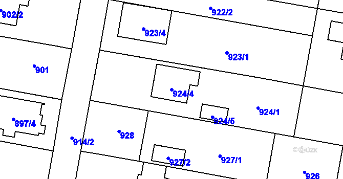 Parcela st. 924/4 v KÚ Kravaře ve Slezsku, Katastrální mapa