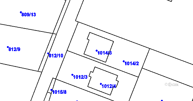 Parcela st. 1014/3 v KÚ Kravaře ve Slezsku, Katastrální mapa