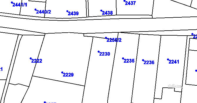 Parcela st. 2230 v KÚ Kravaře ve Slezsku, Katastrální mapa