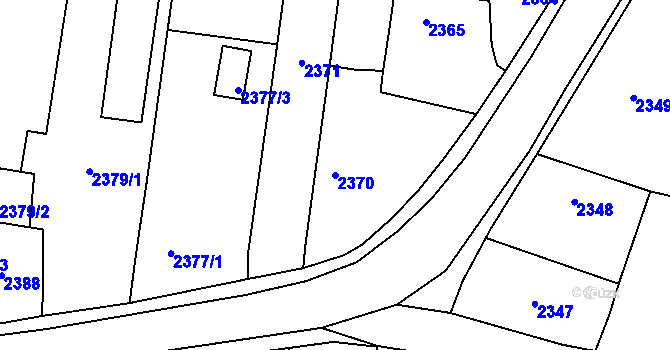 Parcela st. 2370 v KÚ Kravaře ve Slezsku, Katastrální mapa