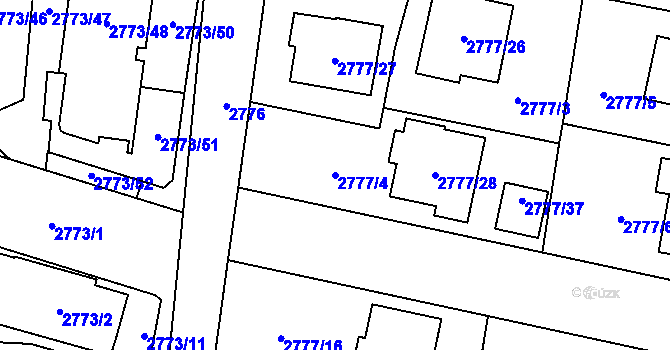 Parcela st. 2777/4 v KÚ Kravaře ve Slezsku, Katastrální mapa