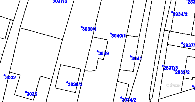 Parcela st. 3039 v KÚ Kravaře ve Slezsku, Katastrální mapa
