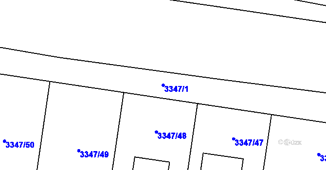 Parcela st. 3347/1 v KÚ Kravaře ve Slezsku, Katastrální mapa