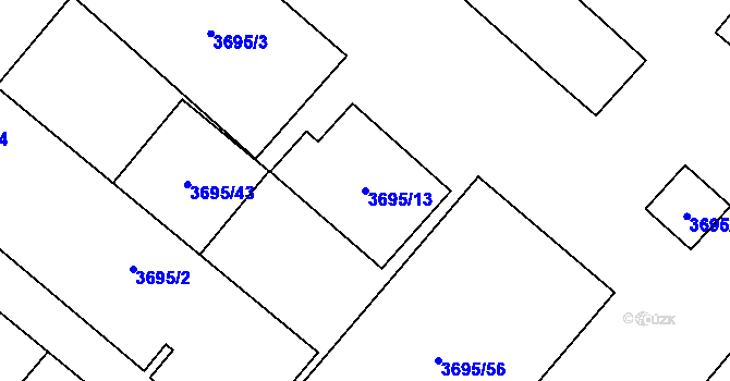 Parcela st. 3695/13 v KÚ Kravaře ve Slezsku, Katastrální mapa