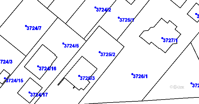 Parcela st. 3725/2 v KÚ Kravaře ve Slezsku, Katastrální mapa