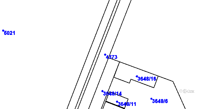 Parcela st. 4373 v KÚ Kravaře ve Slezsku, Katastrální mapa
