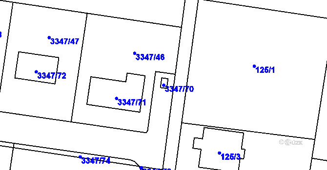 Parcela st. 3347/70 v KÚ Kravaře ve Slezsku, Katastrální mapa