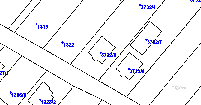 Parcela st. 3732/5 v KÚ Kravaře ve Slezsku, Katastrální mapa