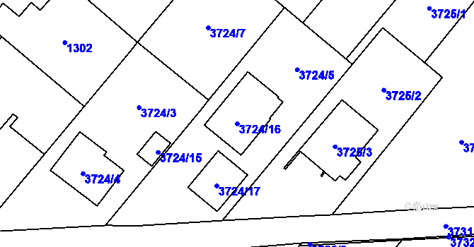 Parcela st. 3724/16 v KÚ Kravaře ve Slezsku, Katastrální mapa