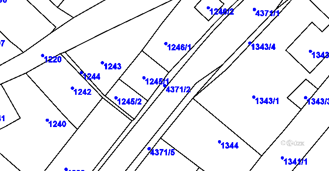 Parcela st. 4371/2 v KÚ Kravaře ve Slezsku, Katastrální mapa