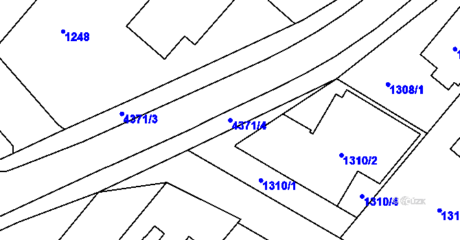 Parcela st. 4371/4 v KÚ Kravaře ve Slezsku, Katastrální mapa