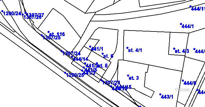 Parcela st. 6 v KÚ Plenkovice, Katastrální mapa