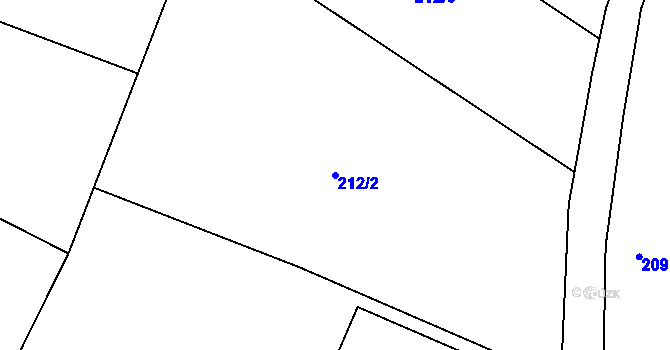 Parcela st. 212/2 v KÚ Plenkovice, Katastrální mapa