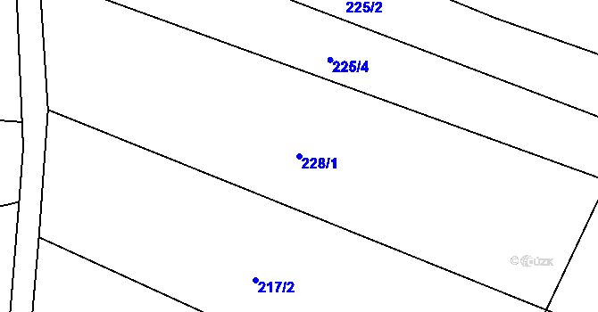 Parcela st. 228/1 v KÚ Plenkovice, Katastrální mapa