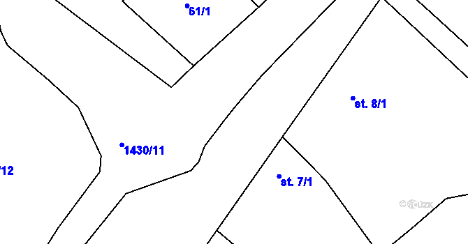 Parcela st. 110 v KÚ Krč u Protivína, Katastrální mapa