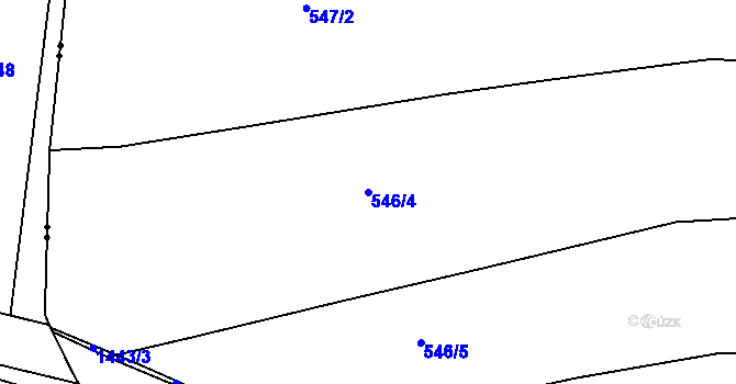Parcela st. 546/4 v KÚ Krč u Protivína, Katastrální mapa