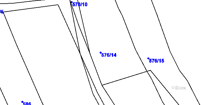 Parcela st. 576/14 v KÚ Krč u Protivína, Katastrální mapa